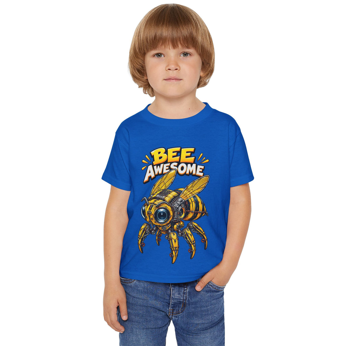 Bee Awesome Toddler T-Shirt – Cute Cartoon Bee Graphic for Kids