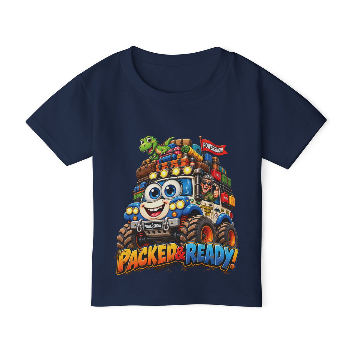 Packed & Ready! Toddler Adventure T-Shirt – Cute Off-Road Truck & Dinosaur Tee