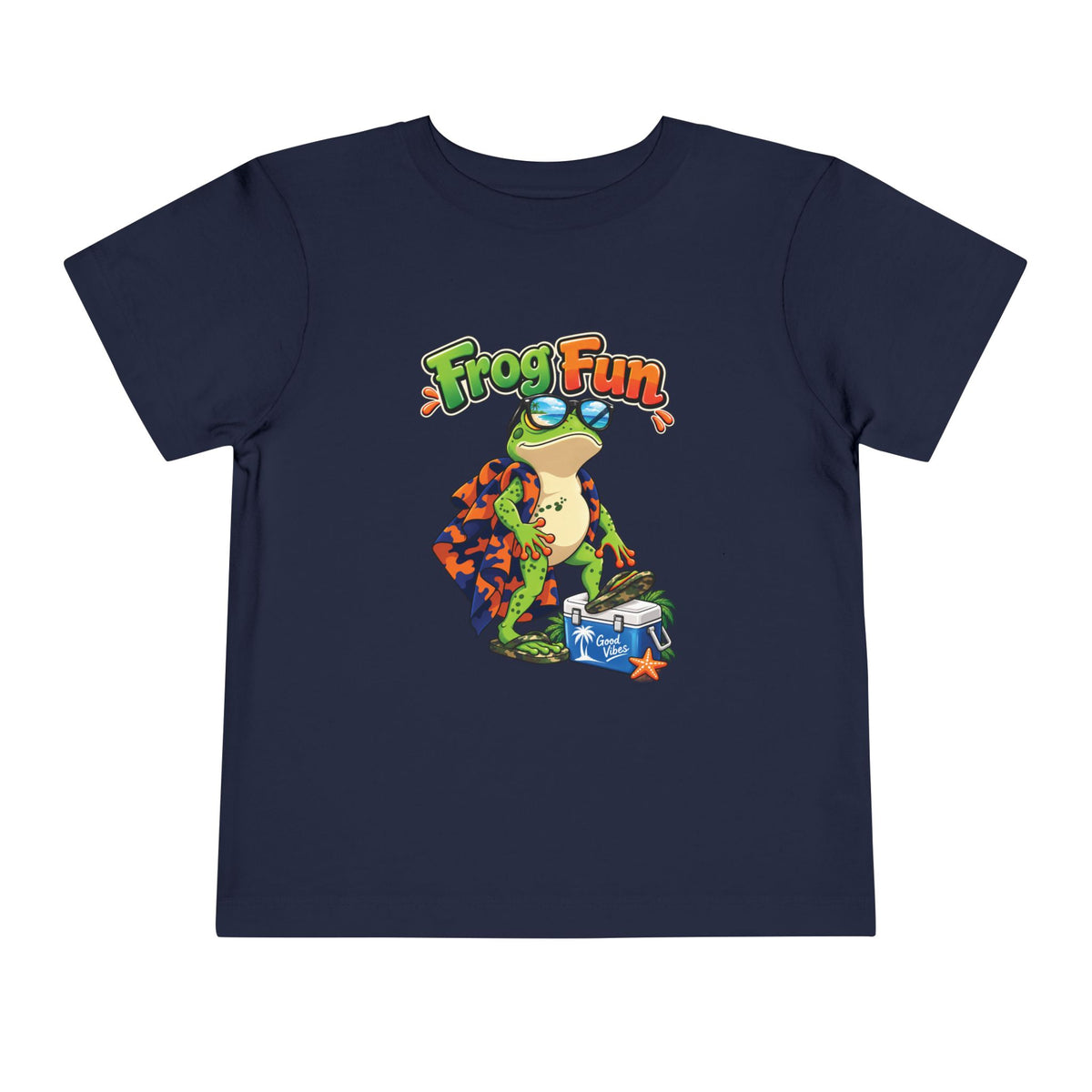Toddler Tee - 'Frog Fun' Cute Vacation Frog Beach Shirt for Kids