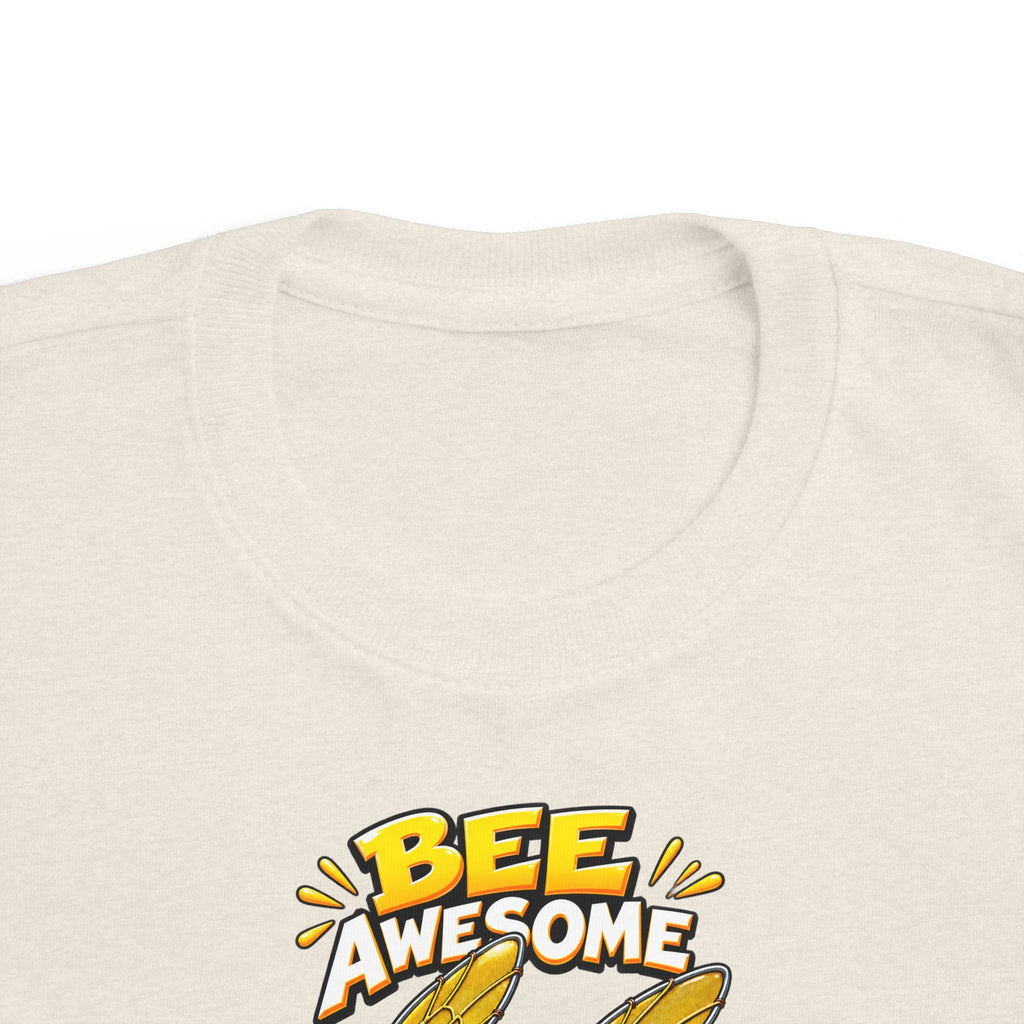 Kids Tee — "Bee Awesome" Cartoon Bumblebee Toddlers' T‑Shirt