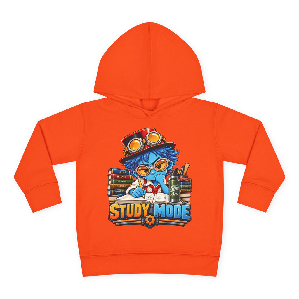 Toddler Hoodie - 'Study Mode' Cute Steampunk Student Graphic Pullover