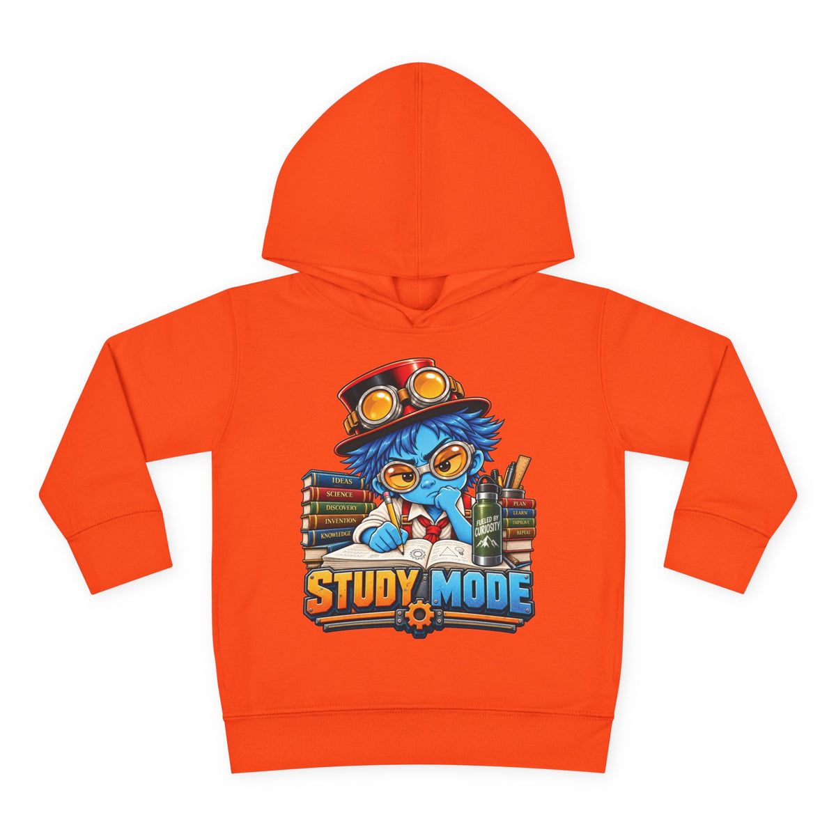 Toddler Hoodie - 'Study Mode' Cute Steampunk Student Graphic Pullover