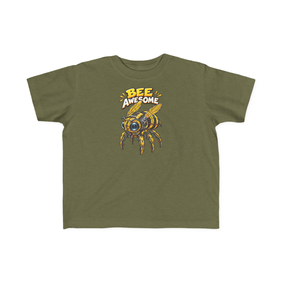 Kids Tee — "Bee Awesome" Cartoon Bumblebee Toddlers' T‑Shirt
