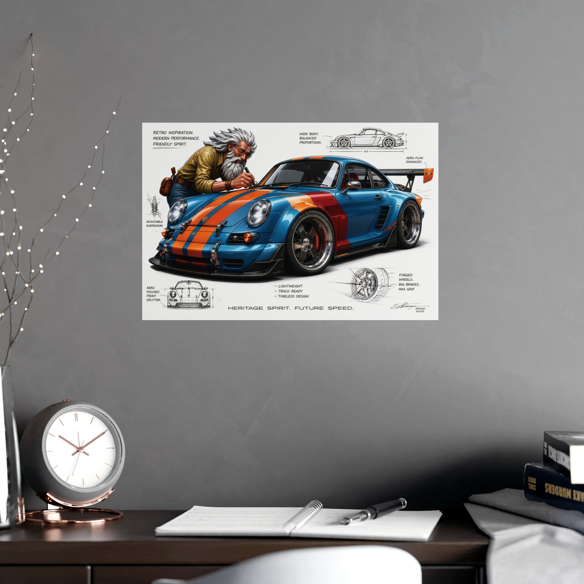 Heritage Spirit: Retro Widebody Performance Coupe Automotive Concept Art
