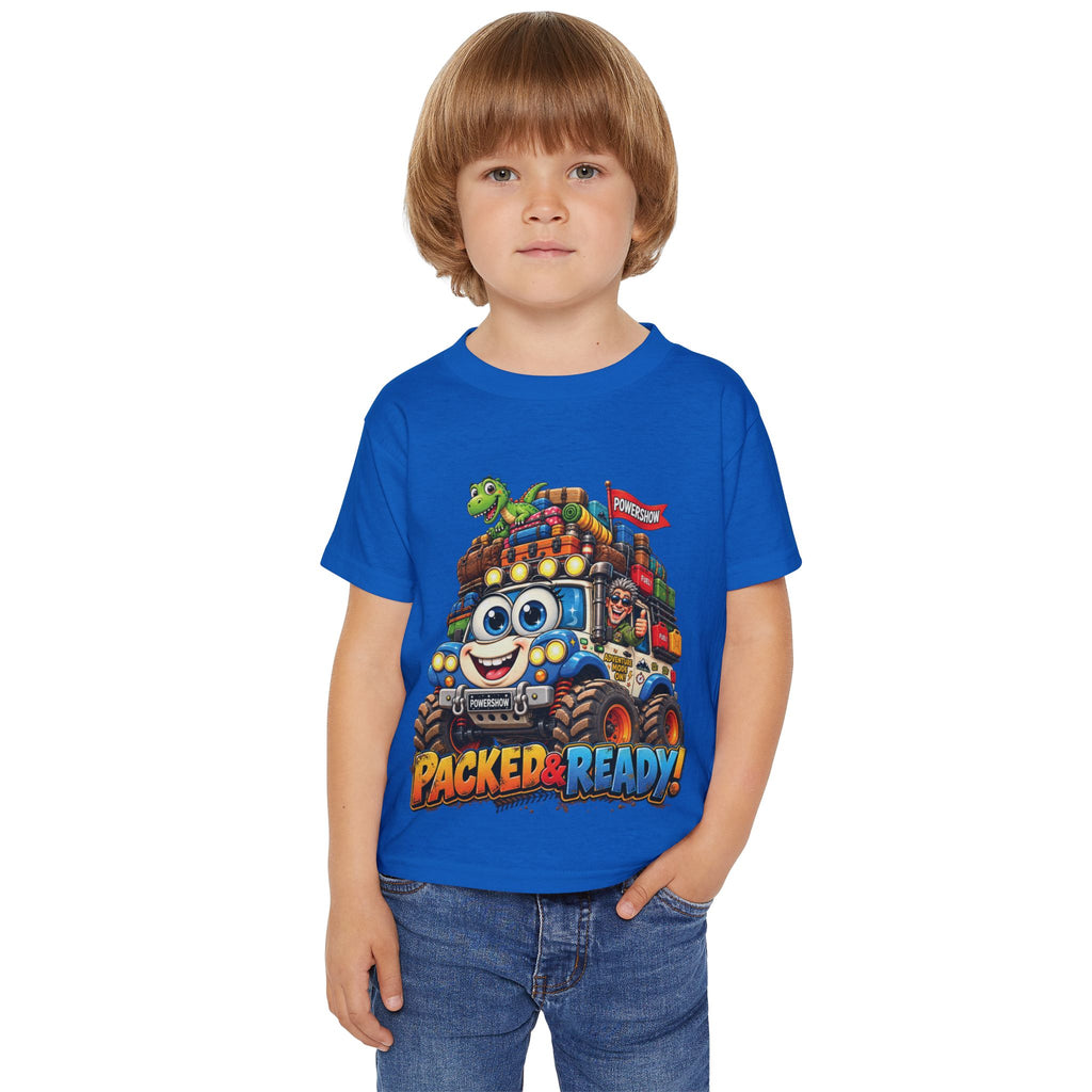 Packed & Ready! Toddler Adventure T-Shirt – Cute Off-Road Truck & Dinosaur Tee