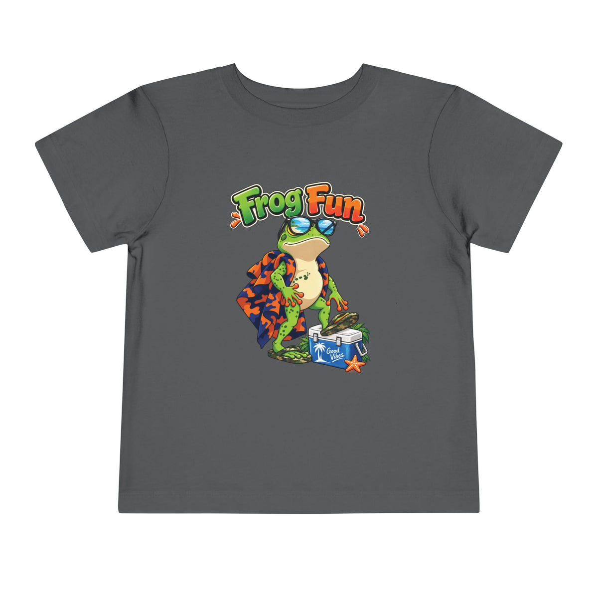 Toddler Tee - 'Frog Fun' Cute Vacation Frog Beach Shirt for Kids