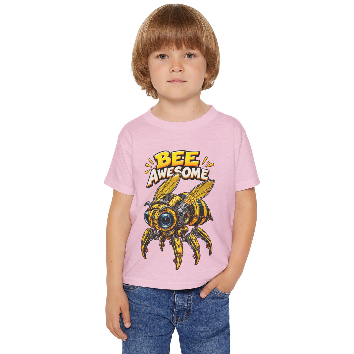 Bee Awesome Toddler T-Shirt – Cute Cartoon Bee Graphic for Kids