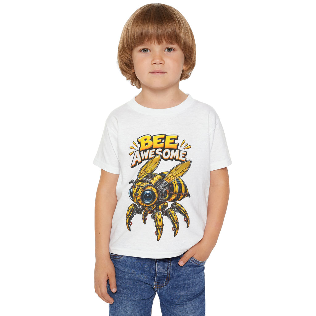 Bee Awesome Toddler T-Shirt – Cute Cartoon Bee Graphic for Kids