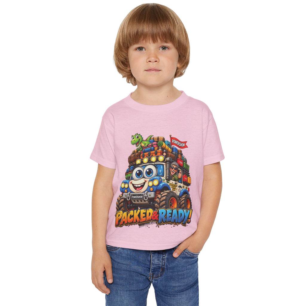 Packed & Ready! Toddler Adventure T-Shirt – Cute Off-Road Truck & Dinosaur Tee