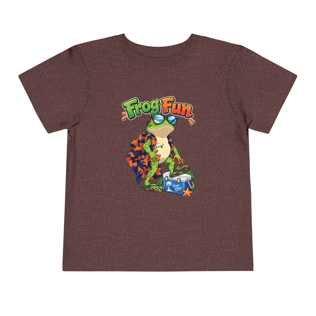 Toddler Tee - 'Frog Fun' Cute Vacation Frog Beach Shirt for Kids