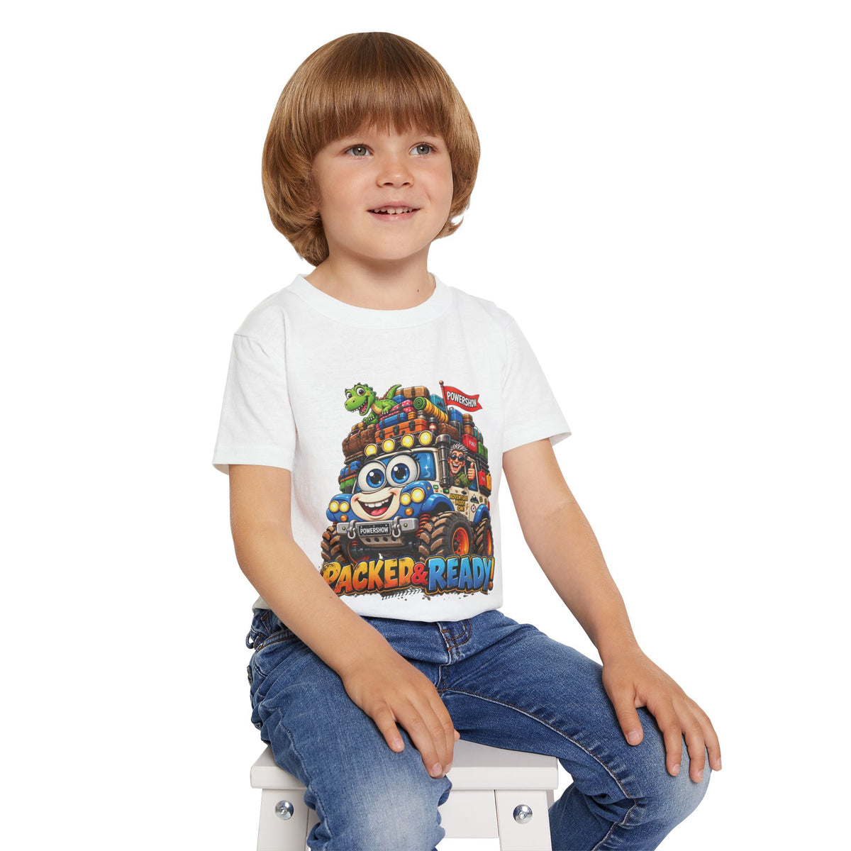Packed & Ready! Toddler Adventure T-Shirt – Cute Off-Road Truck & Dinosaur Tee