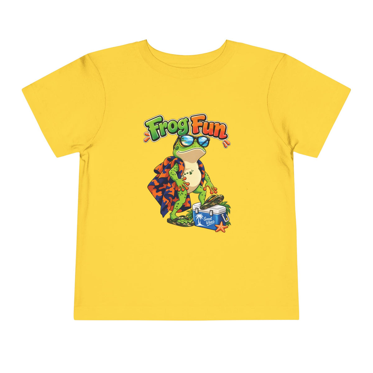 Toddler Tee - 'Frog Fun' Cute Vacation Frog Beach Shirt for Kids