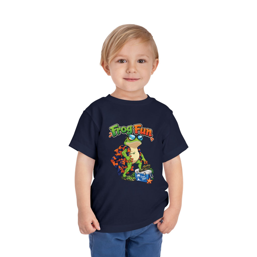 Toddler Tee - 'Frog Fun' Cute Vacation Frog Beach Shirt for Kids