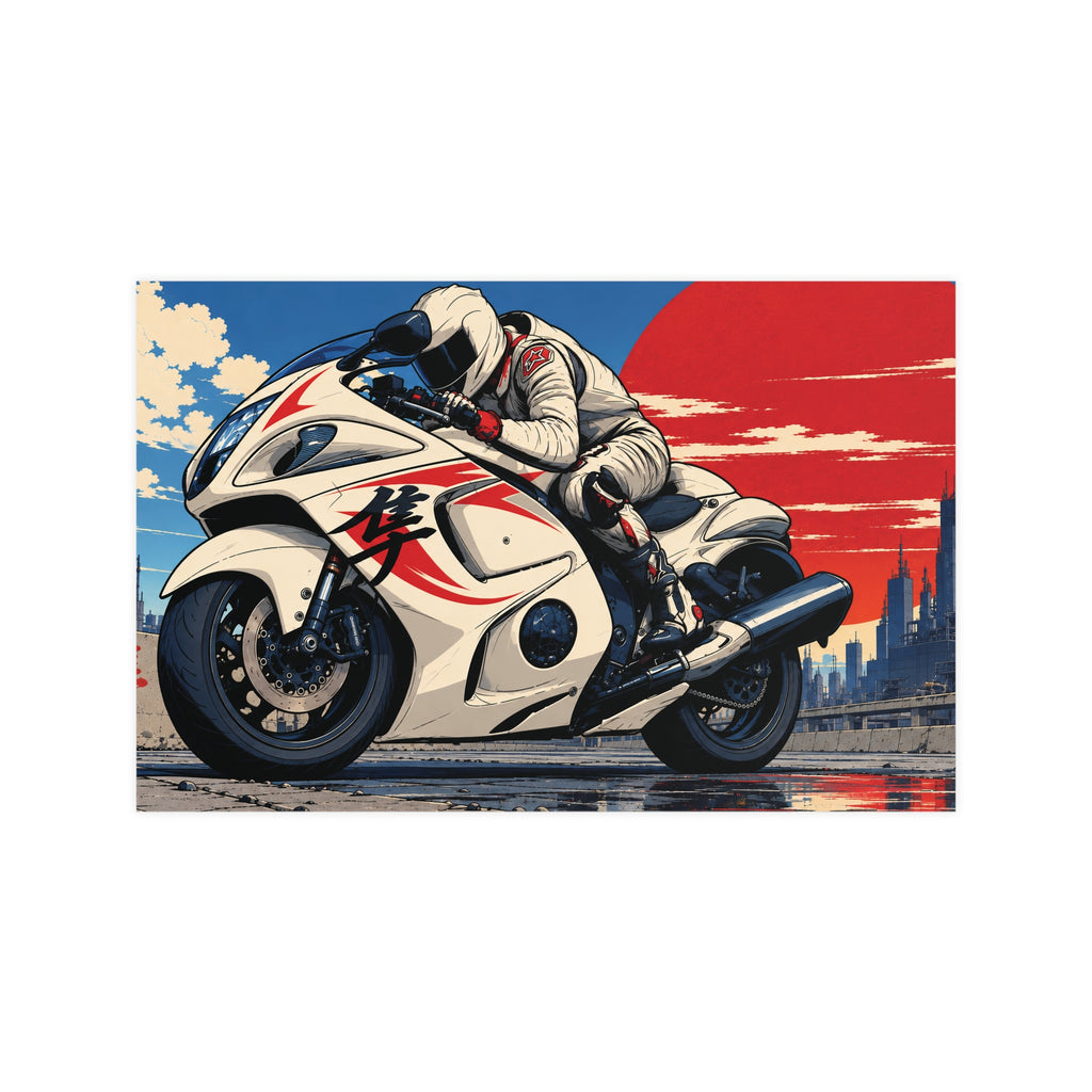 Red Sun Velocity — Japanese Superbike Racing Art