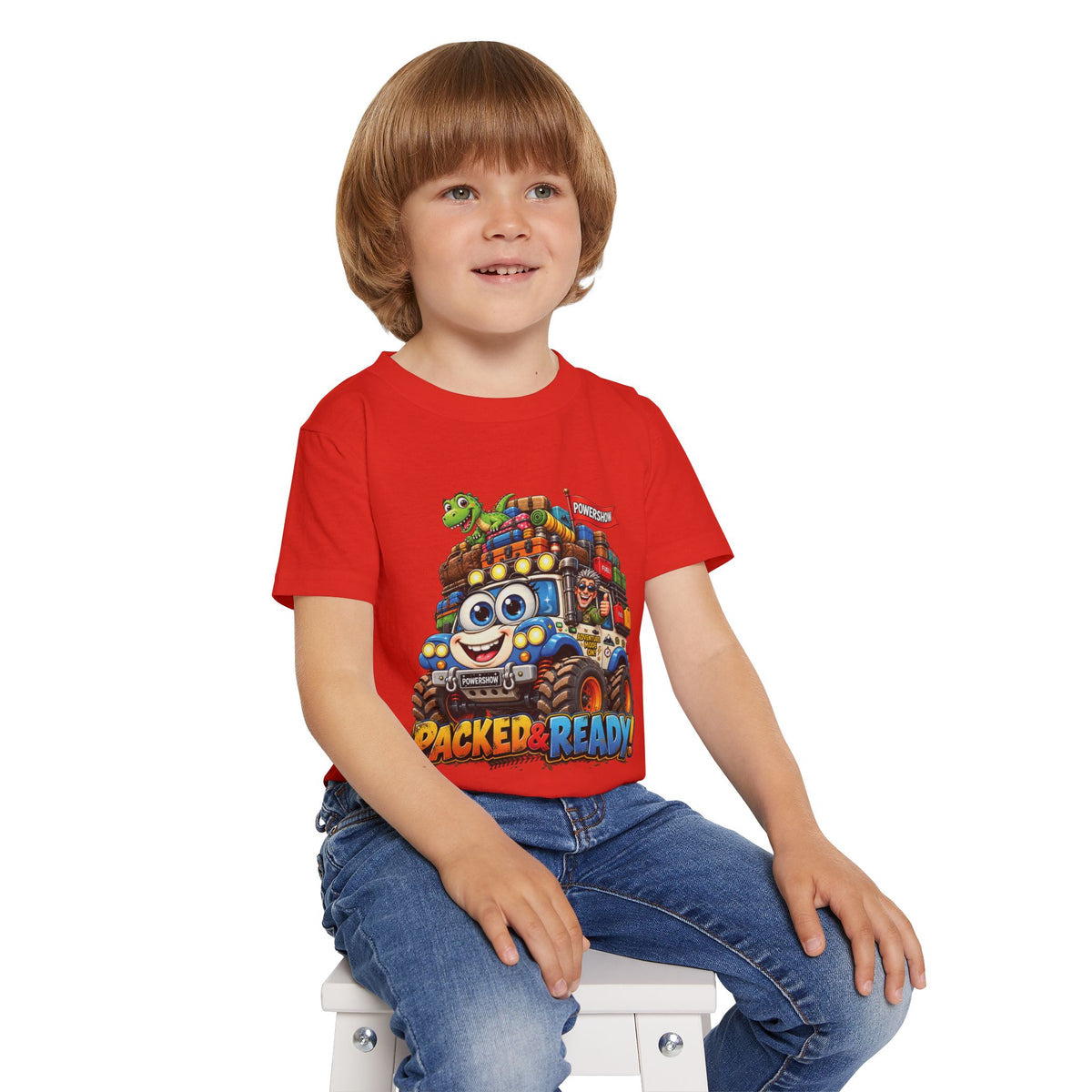 Packed & Ready! Toddler Adventure T-Shirt – Cute Off-Road Truck & Dinosaur Tee