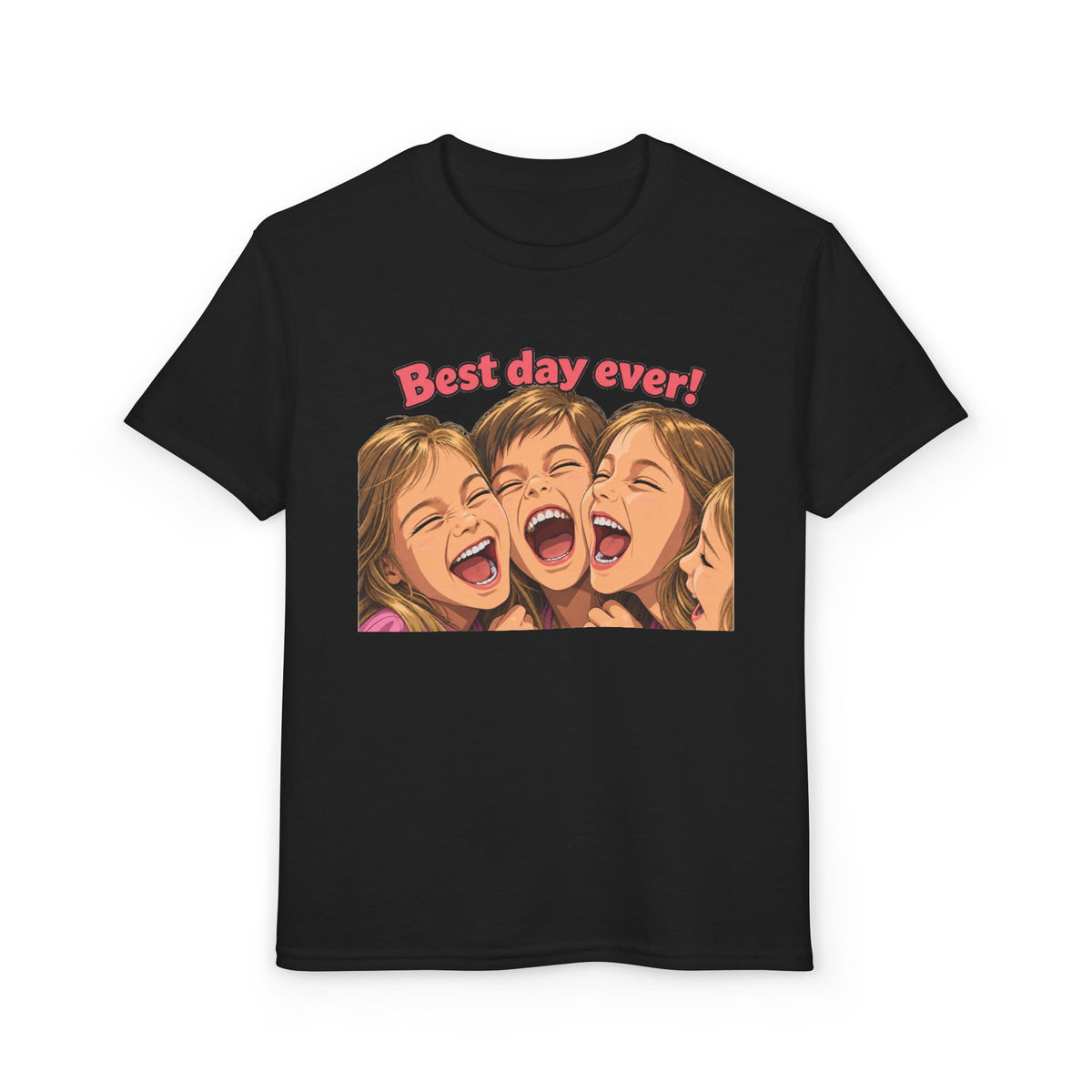 Best Day Ever! | Happy Friends Laughing Cartoon Art