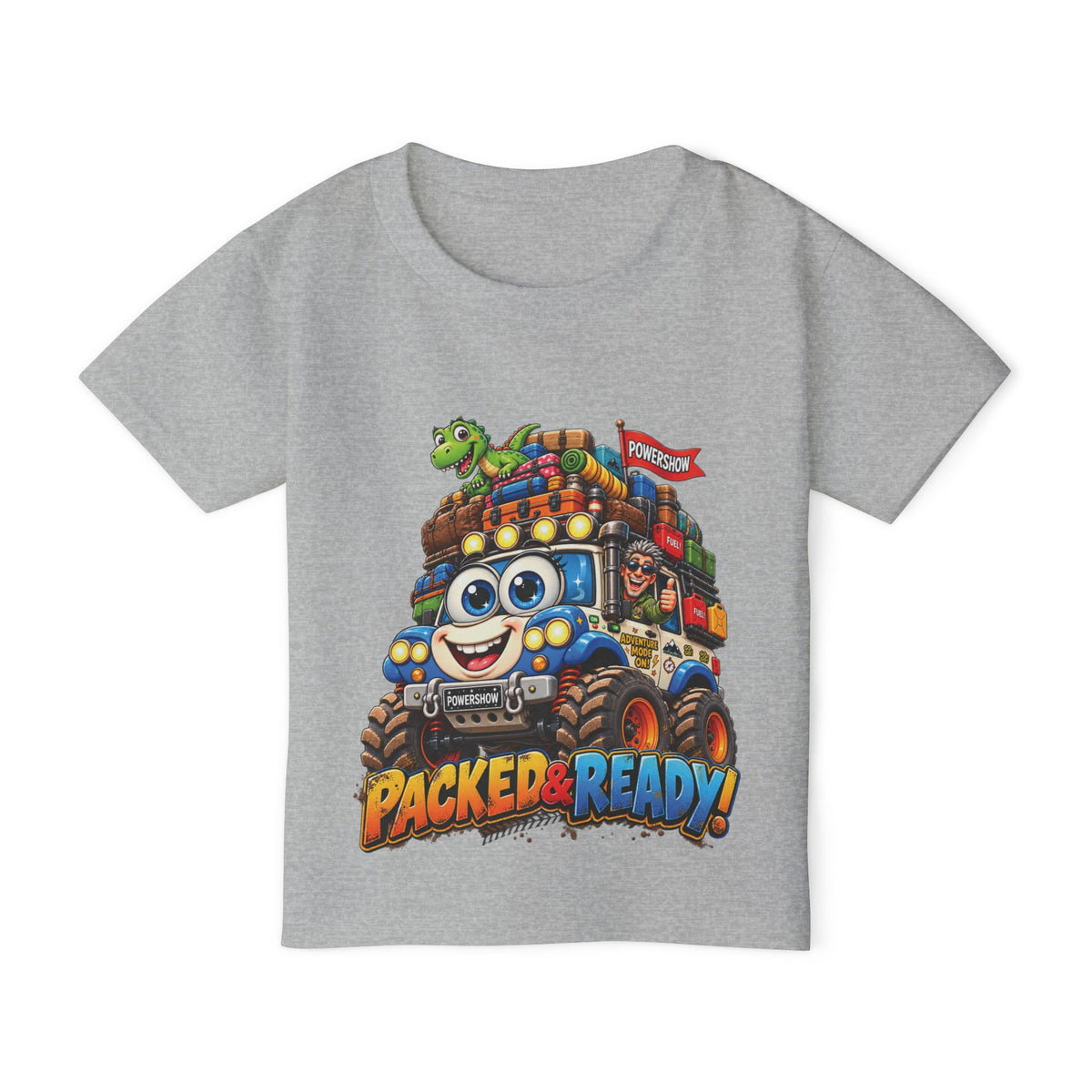 Packed & Ready! Toddler Adventure T-Shirt – Cute Off-Road Truck & Dinosaur Tee
