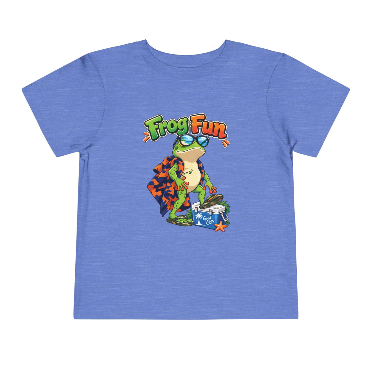 Toddler Tee - 'Frog Fun' Cute Vacation Frog Beach Shirt for Kids
