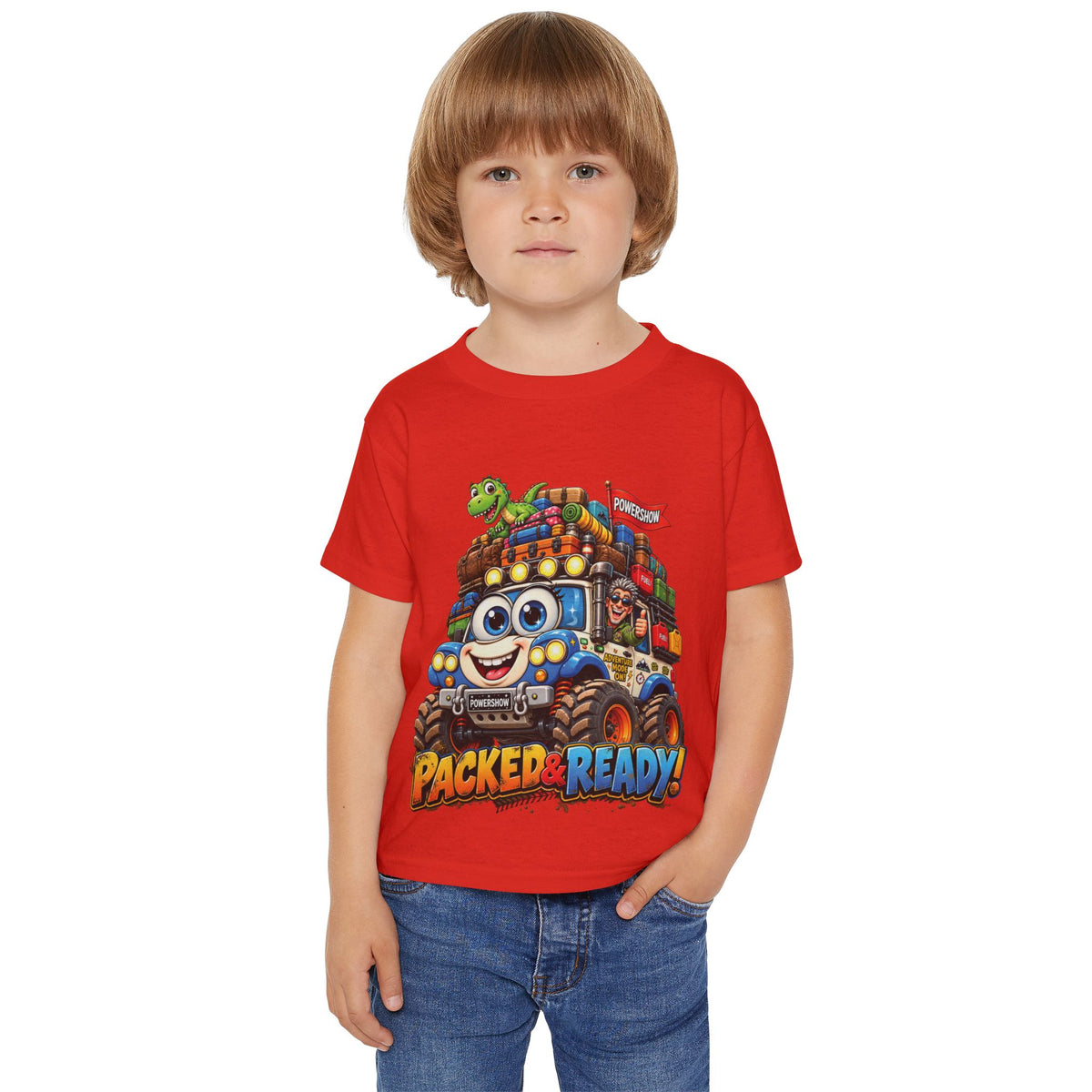 Packed & Ready! Toddler Adventure T-Shirt – Cute Off-Road Truck & Dinosaur Tee