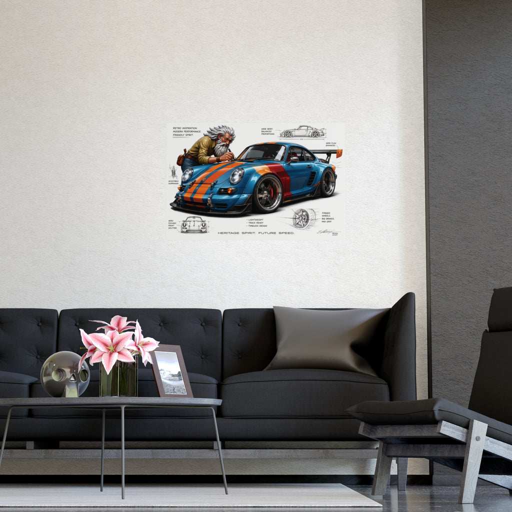Heritage Spirit: Retro Widebody Performance Coupe Automotive Concept Art