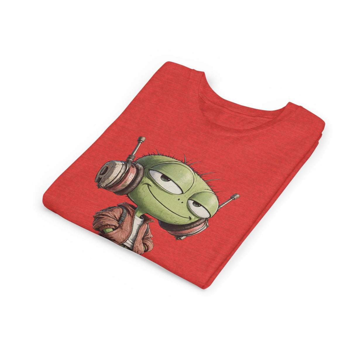 Youth Tee — Cool Green Dude with Headphones Graphic