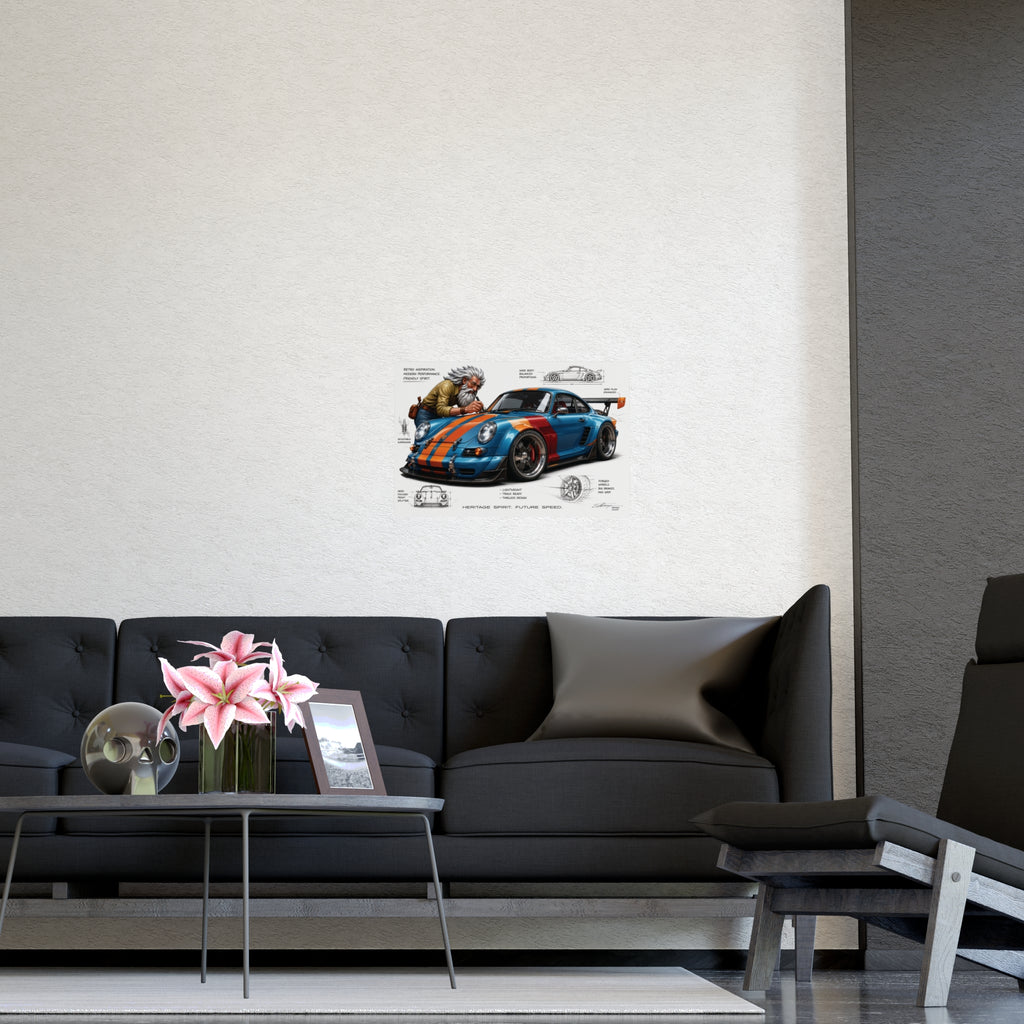 Heritage Spirit: Retro Widebody Performance Coupe Automotive Concept Art