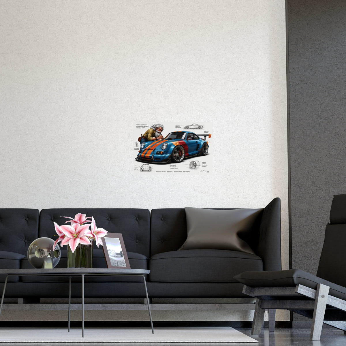 Heritage Spirit: Retro Widebody Performance Coupe Automotive Concept Art