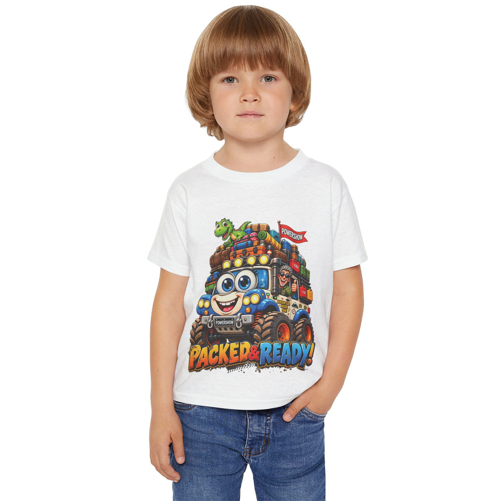 Packed & Ready! Toddler Adventure T-Shirt – Cute Off-Road Truck & Dinosaur Tee