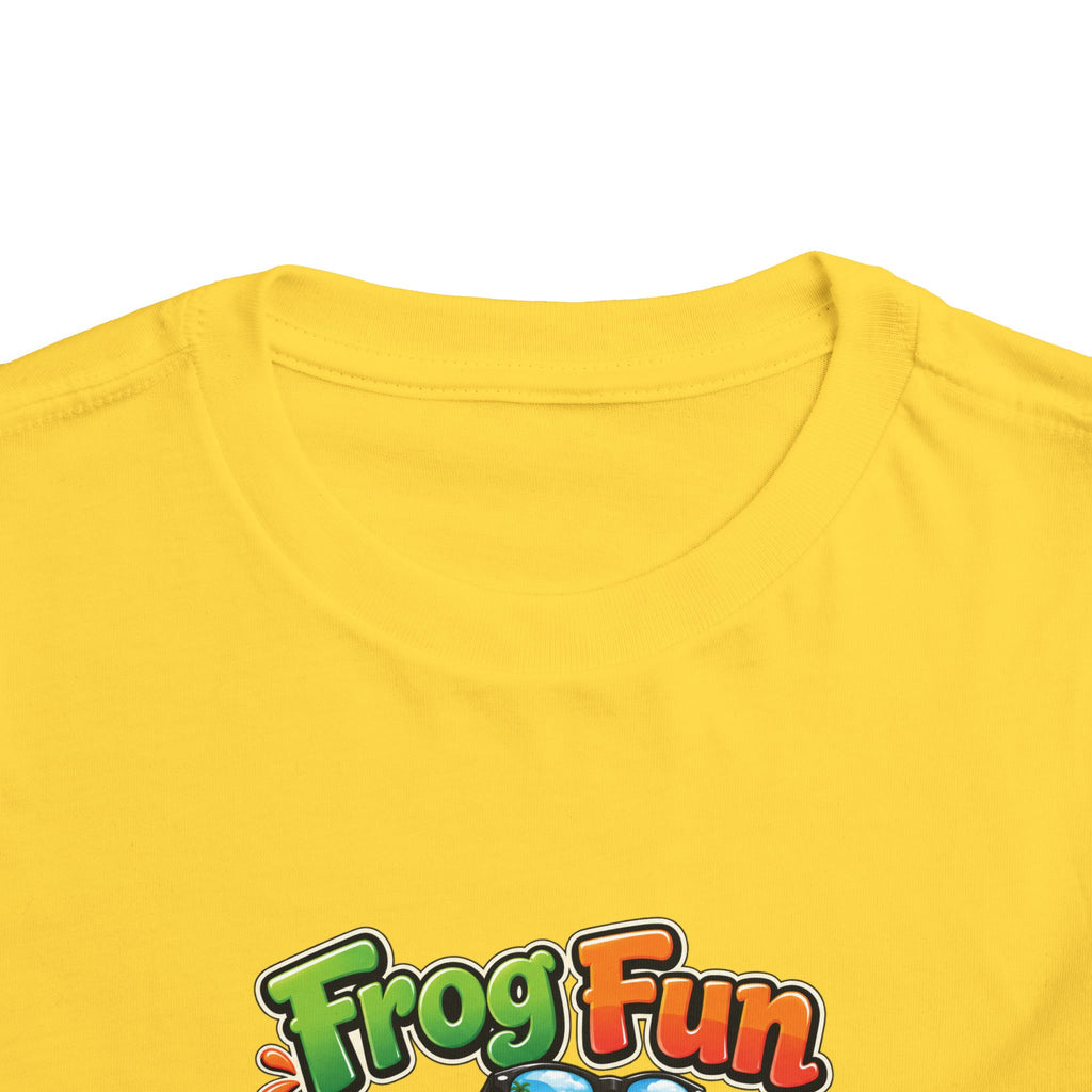 Toddler Tee - 'Frog Fun' Cute Vacation Frog Beach Shirt for Kids