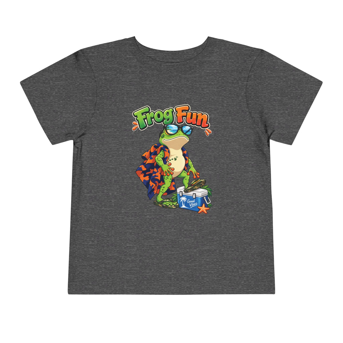 Toddler Tee - 'Frog Fun' Cute Vacation Frog Beach Shirt for Kids