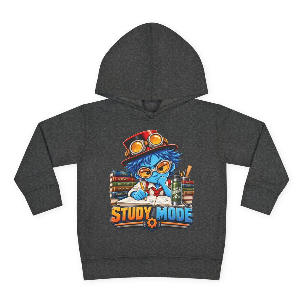 Toddler Hoodie - 'Study Mode' Cute Steampunk Student Graphic Pullover