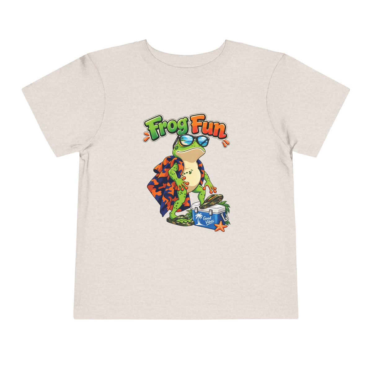 Toddler Tee - 'Frog Fun' Cute Vacation Frog Beach Shirt for Kids