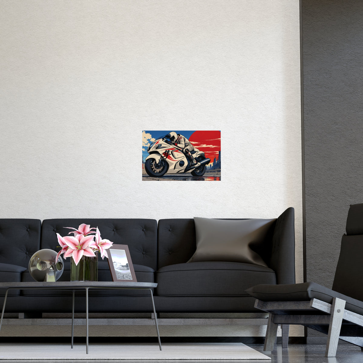 Red Sun Velocity — Japanese Superbike Racing Art