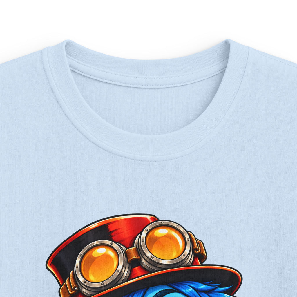 Kids Tee — "Stay Curious" Steampunk Explorer Graphic