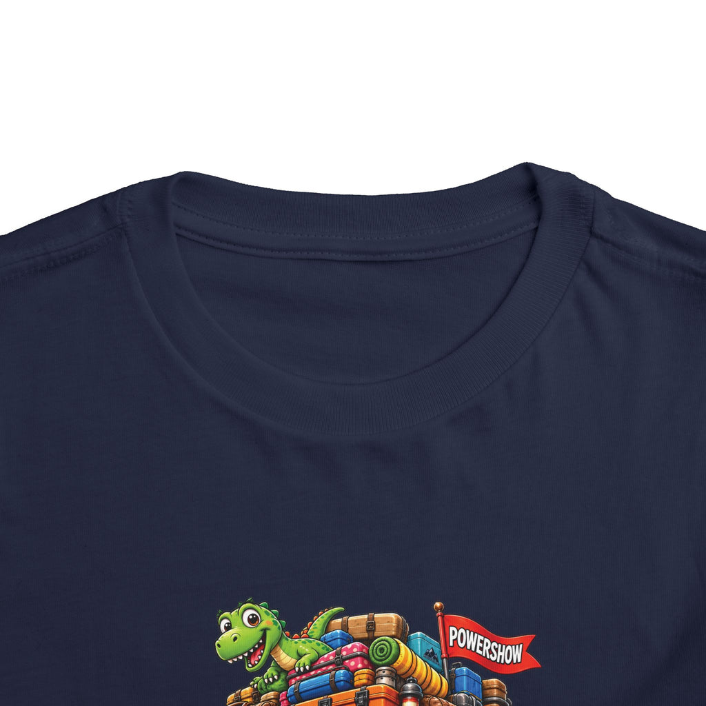 Toddler Tee — 'Packed & Ready' Cartoon Monster Truck Travel Shirt
