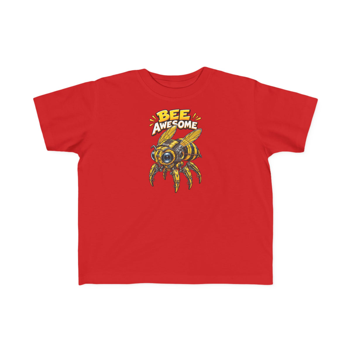 Kids Tee — "Bee Awesome" Cartoon Bumblebee Toddlers' T‑Shirt