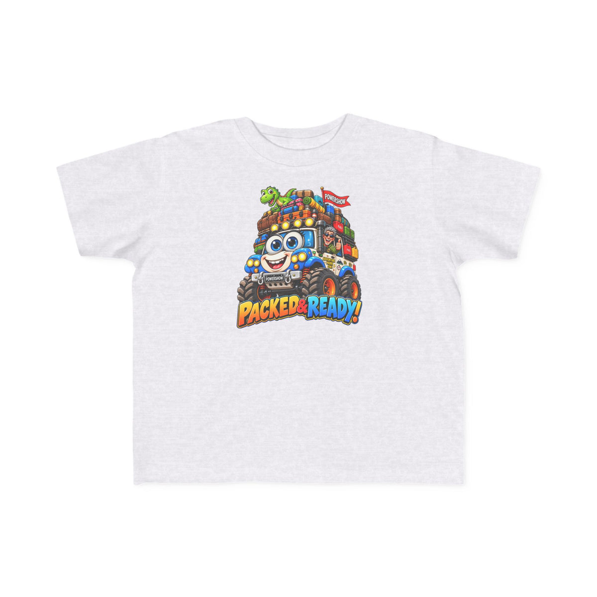 Packed & Ready! Toddler Adventure T-Shirt – Cute Off-Road Truck & Dinosaur Tee