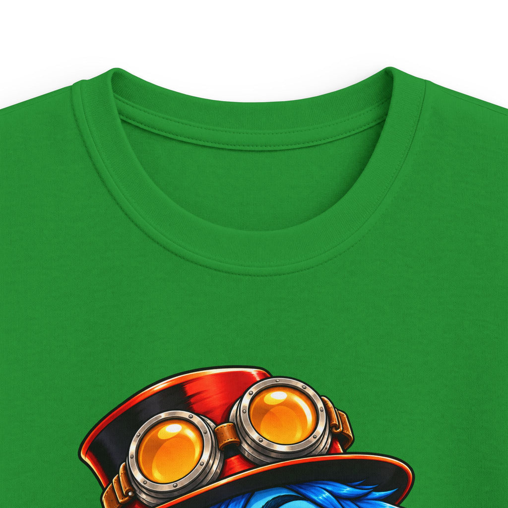 Kids Tee — "Stay Curious" Steampunk Explorer Graphic