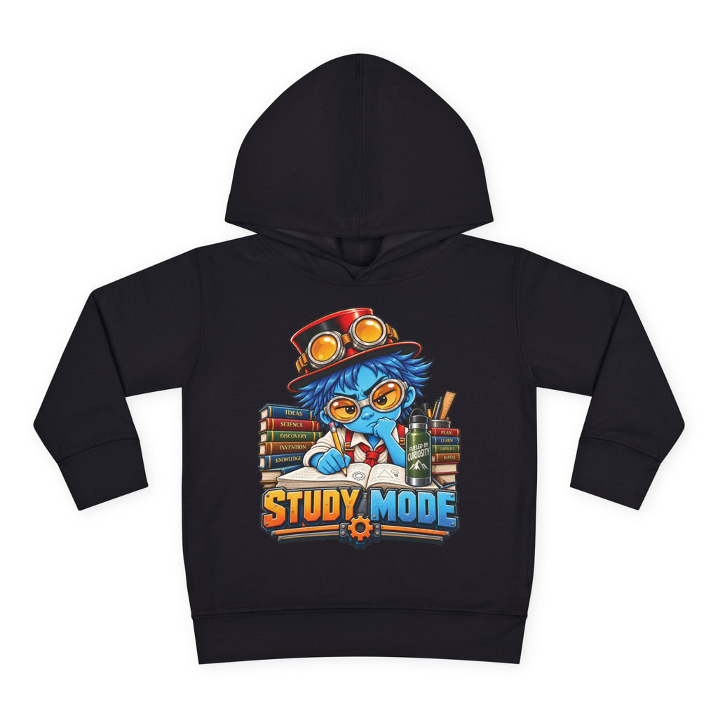 Toddler Hoodie - 'Study Mode' Cute Steampunk Student Graphic Pullover