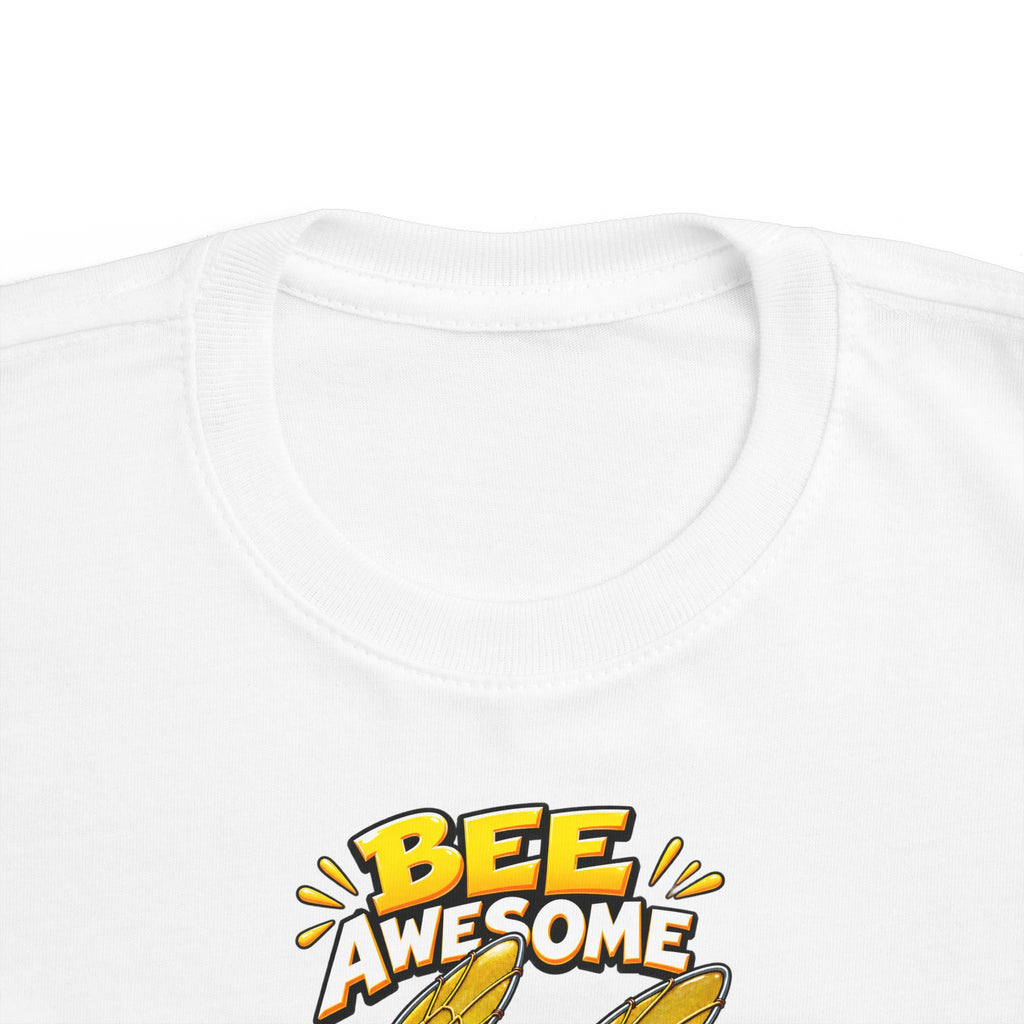 Kids Tee — "Bee Awesome" Cartoon Bumblebee Toddlers' T‑Shirt