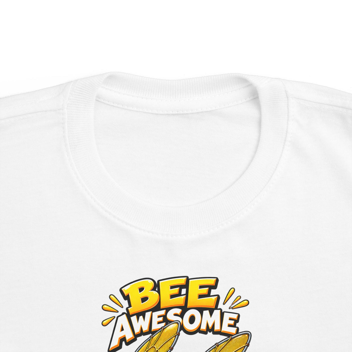 Kids Tee — "Bee Awesome" Cartoon Bumblebee Toddlers' T‑Shirt