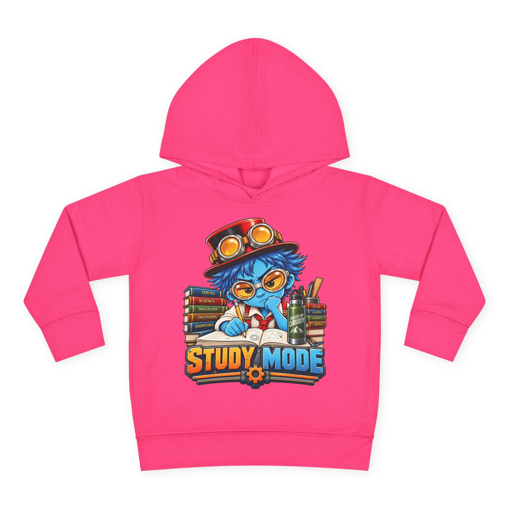 Toddler Hoodie - 'Study Mode' Cute Steampunk Student Graphic Pullover