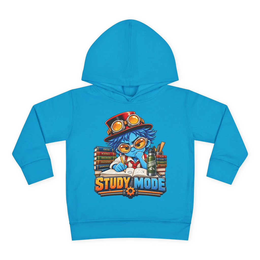 Toddler Hoodie - 'Study Mode' Cute Steampunk Student Graphic Pullover
