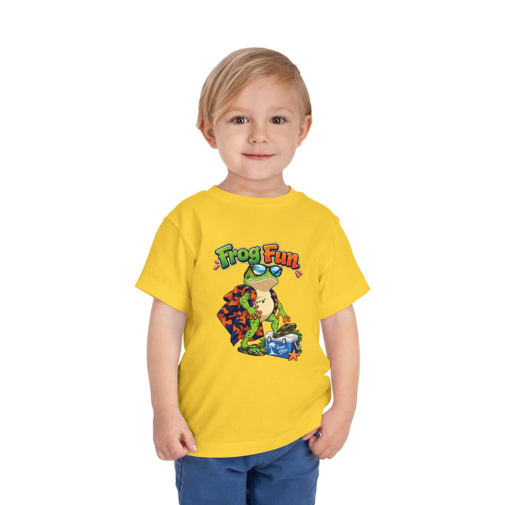 Toddler Tee - 'Frog Fun' Cute Vacation Frog Beach Shirt for Kids