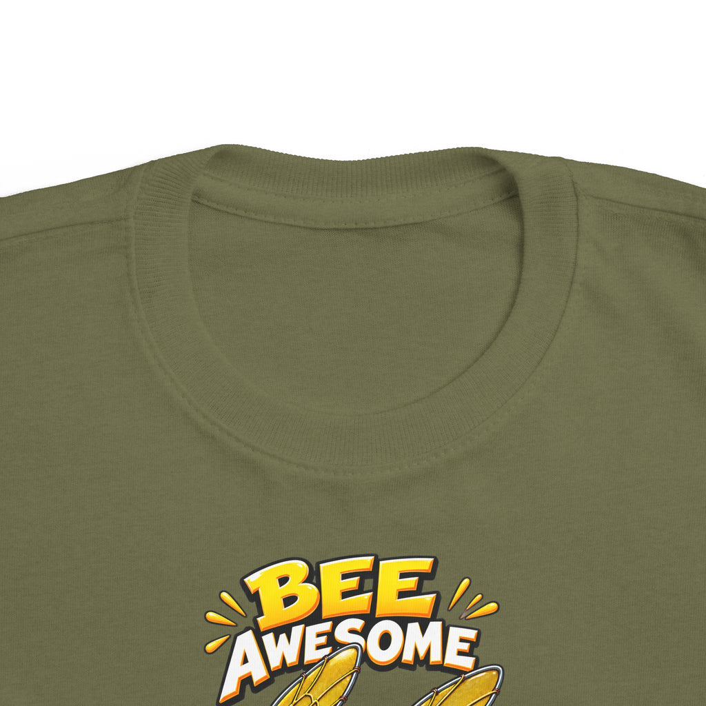 Kids Tee — "Bee Awesome" Cartoon Bumblebee Toddlers' T‑Shirt