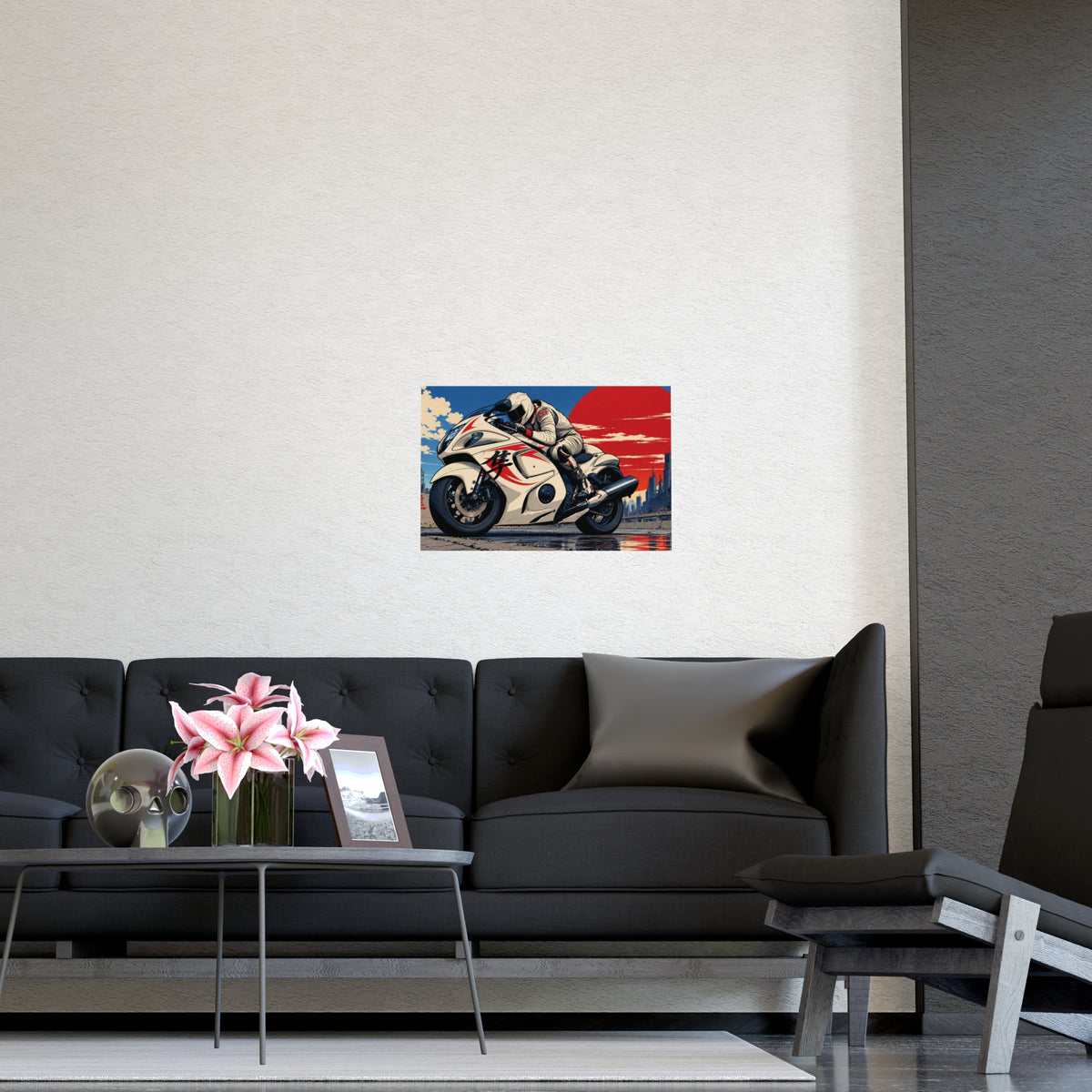 Red Sun Velocity — Japanese Superbike Racing Art