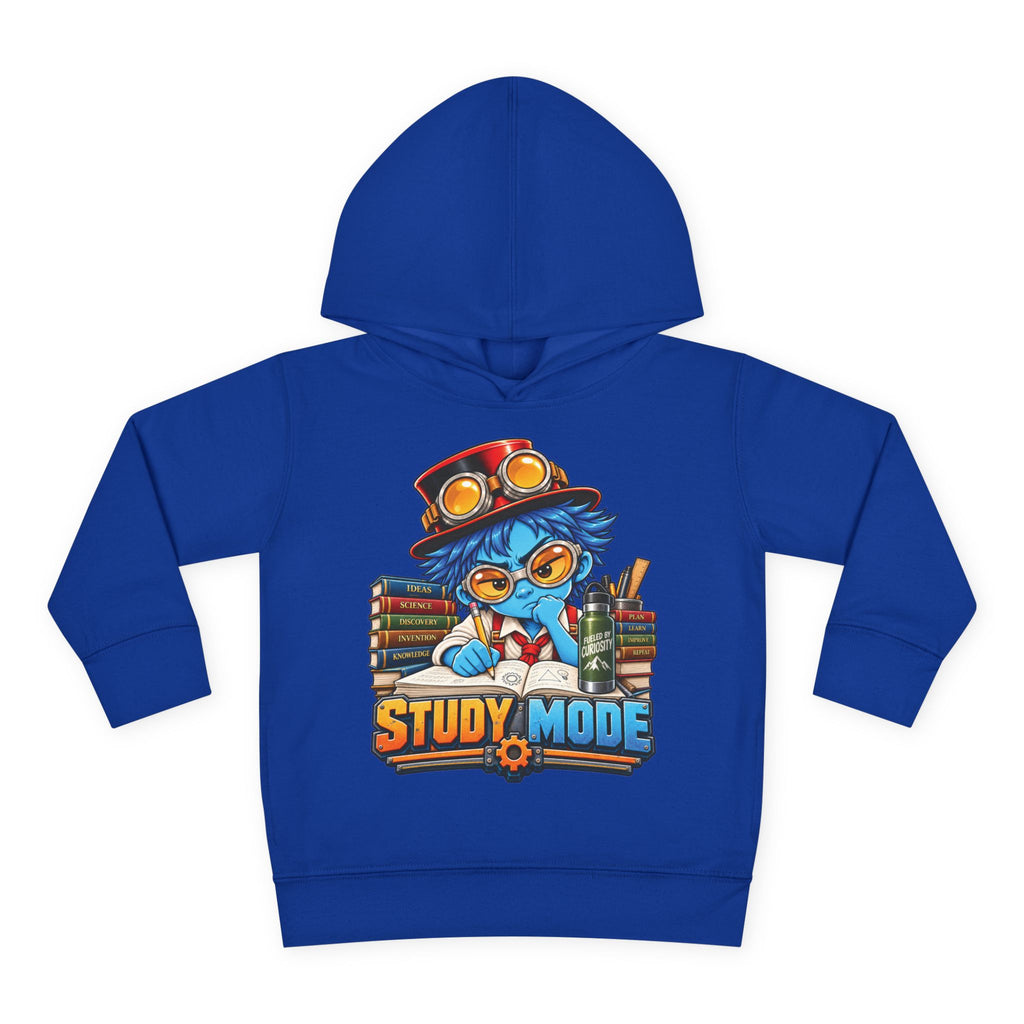 Toddler Hoodie - 'Study Mode' Cute Steampunk Student Graphic Pullover