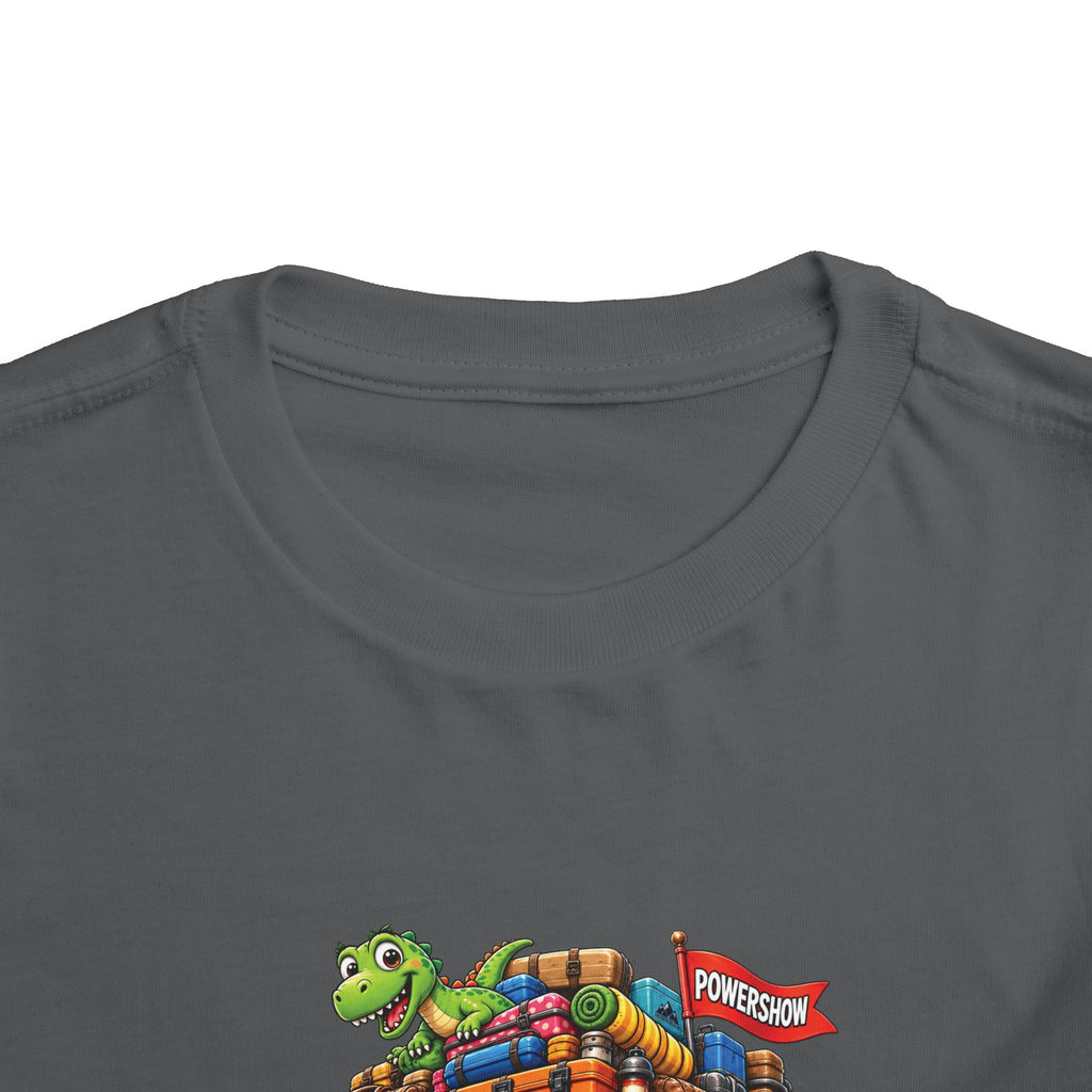 Toddler Tee — 'Packed & Ready' Cartoon Monster Truck Travel Shirt