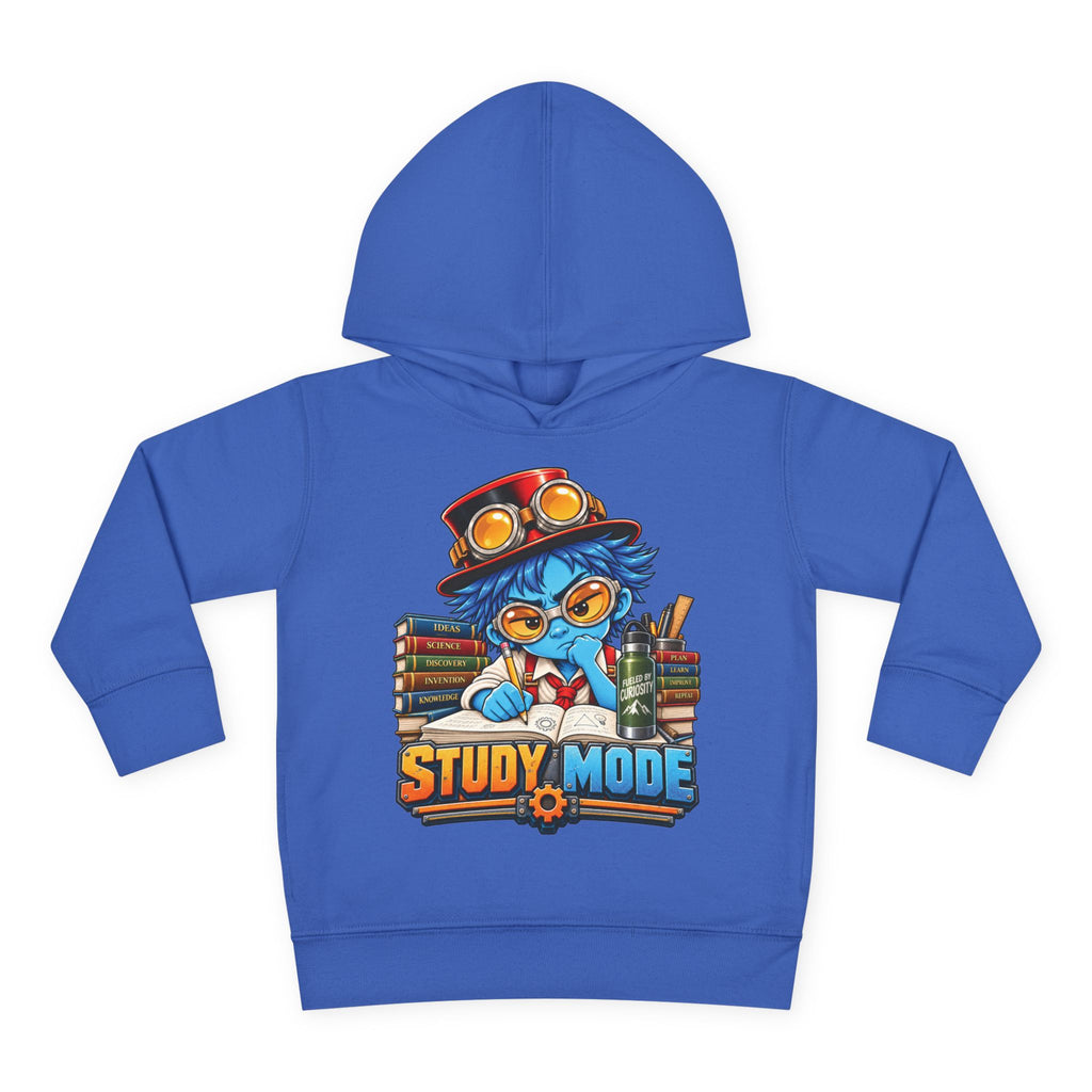 Toddler Hoodie - 'Study Mode' Cute Steampunk Student Graphic Pullover