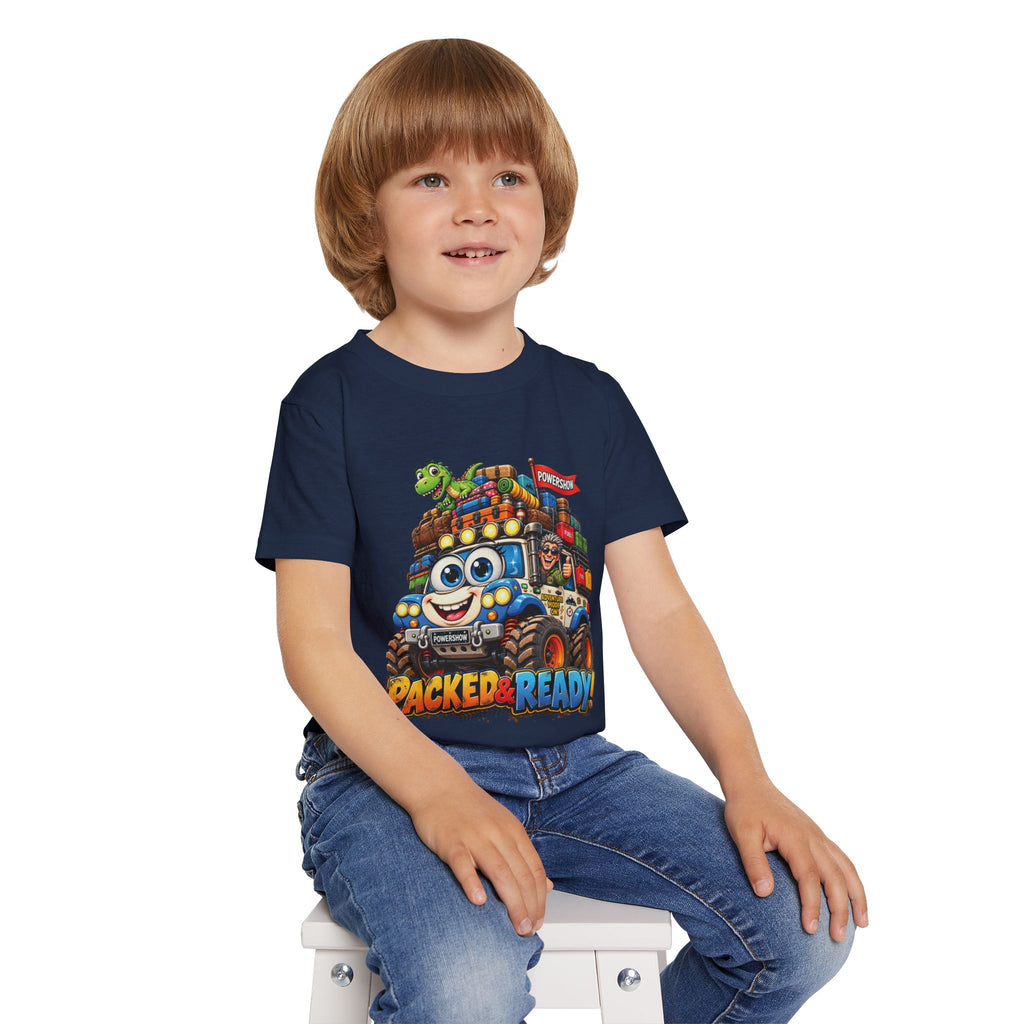 Packed & Ready! Toddler Adventure T-Shirt – Cute Off-Road Truck & Dinosaur Tee